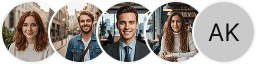 Plusieurs avatars de profils d'investisseurs sur le bloc d'examen du trading Capitecto